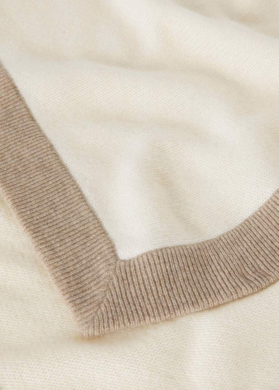 Lovely baby blanket, cashmere, natural white, for children