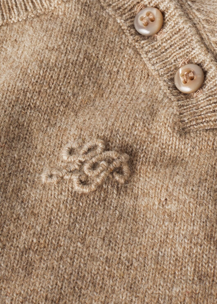Lovely Baby Crewneck Baby Cashmere Natural Brown