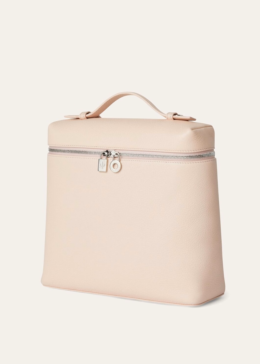 Backpack with extra pocket L23.5 in grained calfskin, Candoglia marble