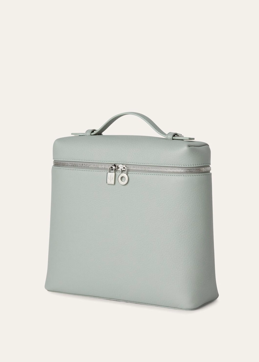 Extra Pocket Backpack L23.5 Eucalyptus made of grained calfskin