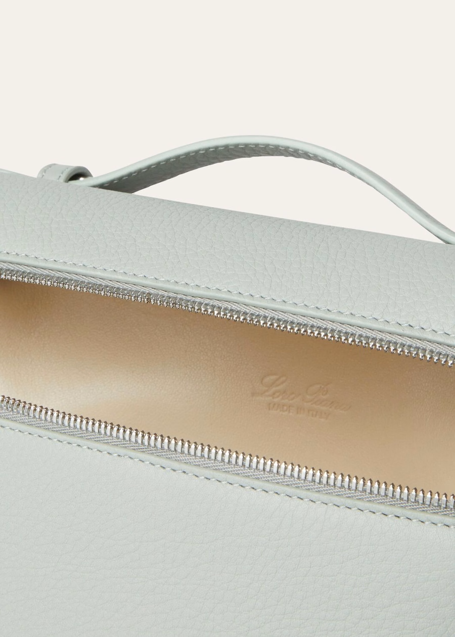 Extra Pocket Backpack L23.5 Eucalyptus made of grained calfskin