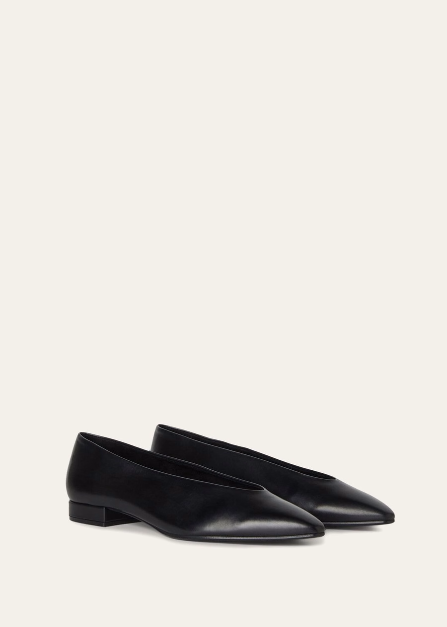 Rebecca Ballet Flat in black calfskin