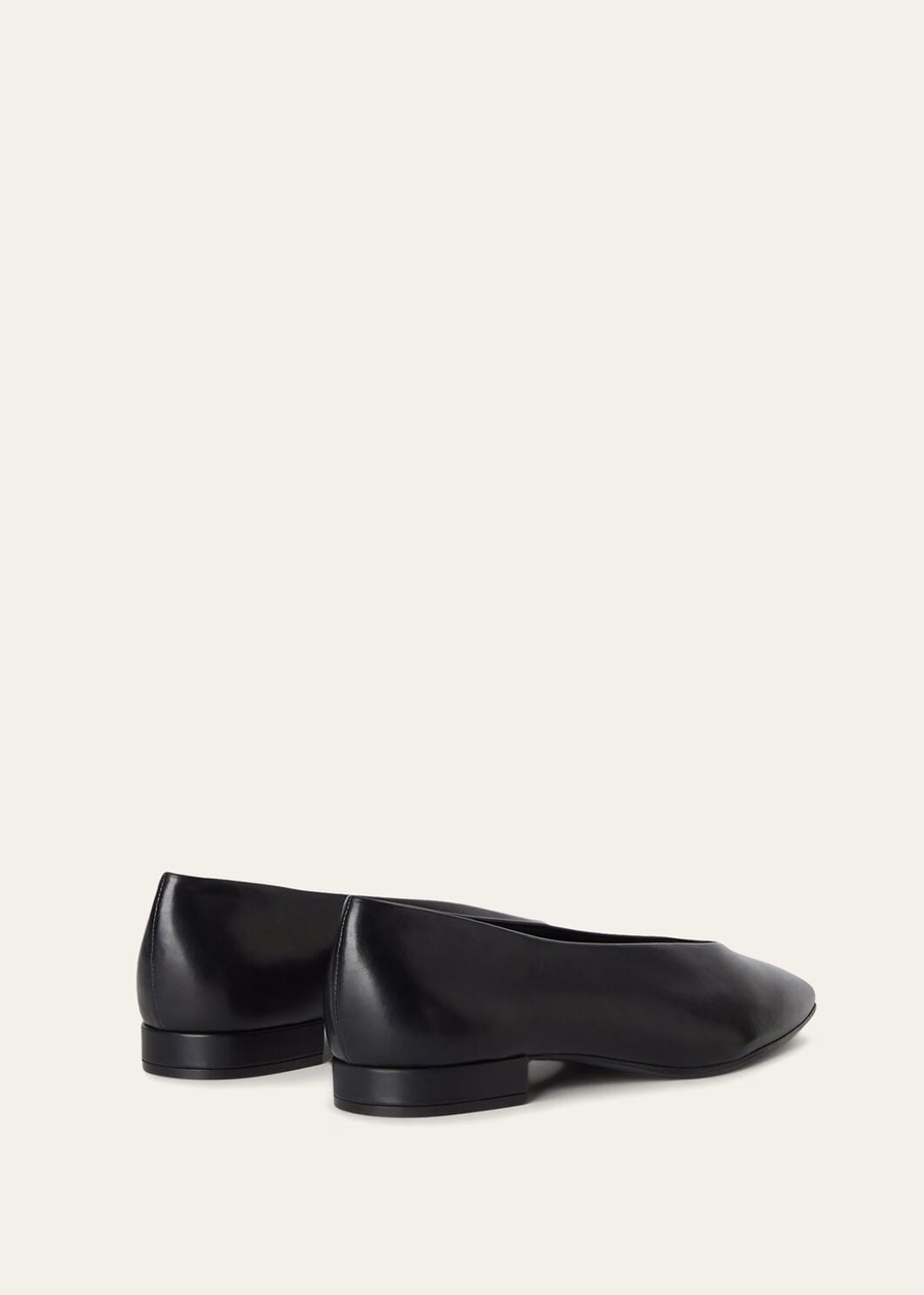 Rebecca Ballet Flat in black calfskin