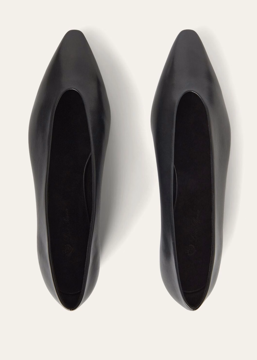 Rebecca Ballet Flat in black calfskin