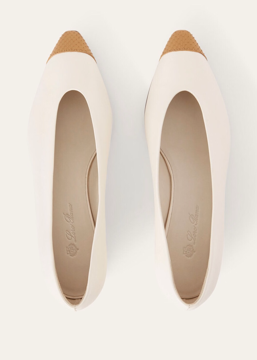Rebecca Ballet Flat Nougat/Milk Honey Leather