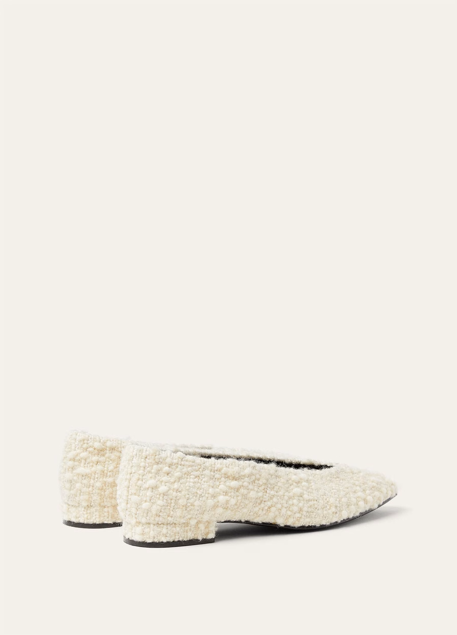 Rebecca Ballet Flat Cotton Virgin Wool Vanilla