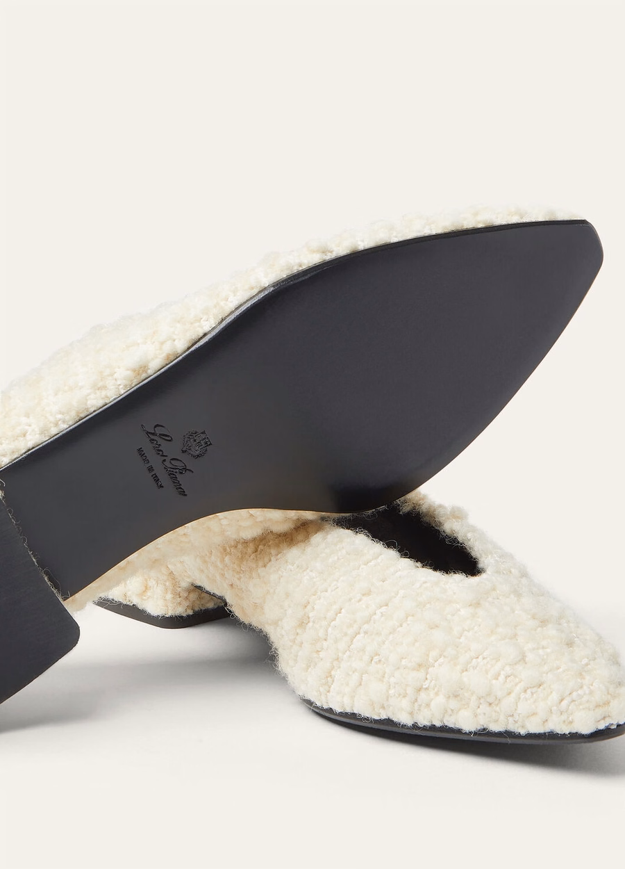 Rebecca Ballet Flat Cotton Virgin Wool Vanilla