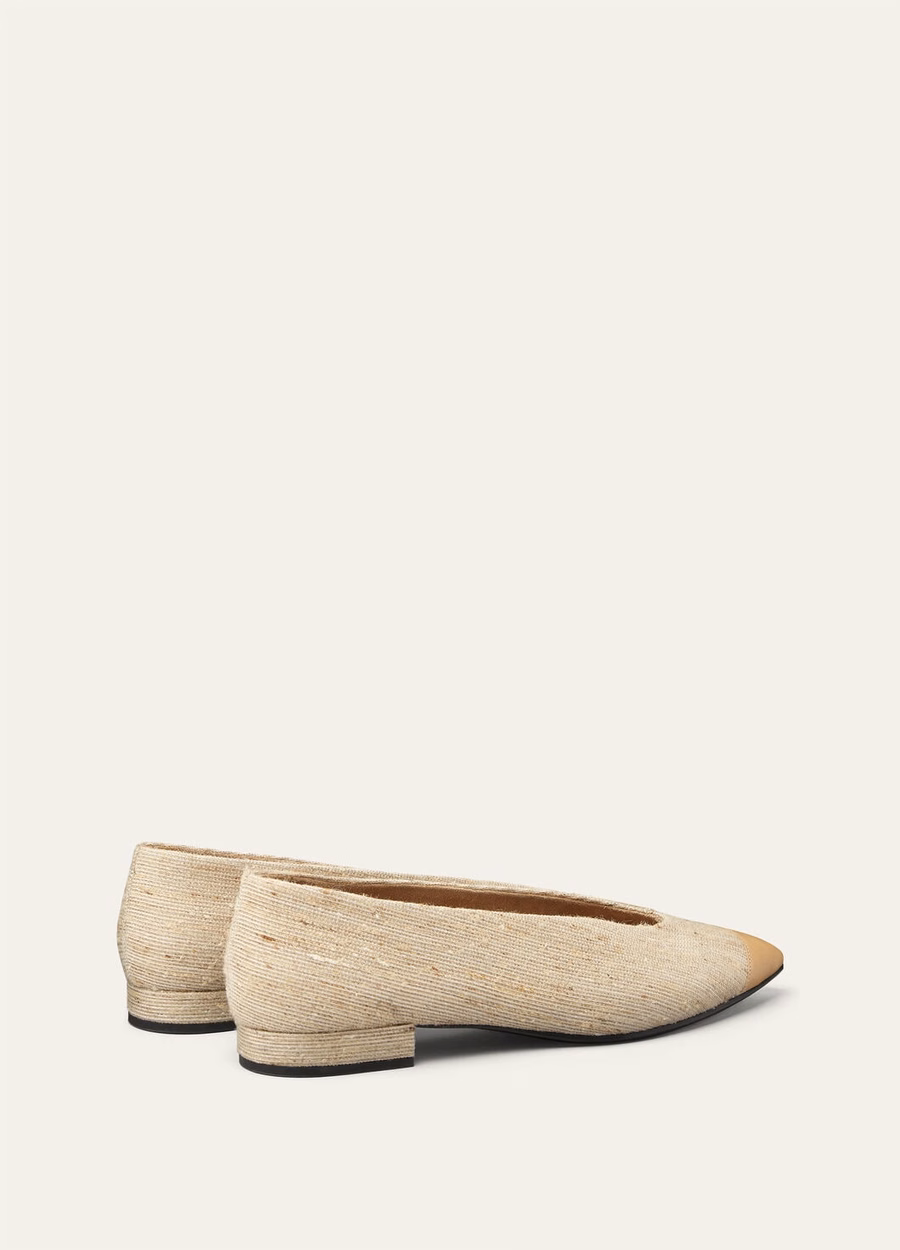 Rebecca Ballet Flat Silk Viscose In Brown