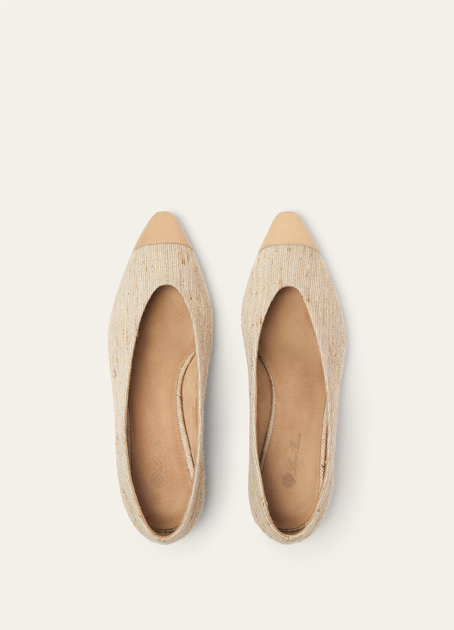 Rebecca Ballet Flat Silk Viscose In Brown
