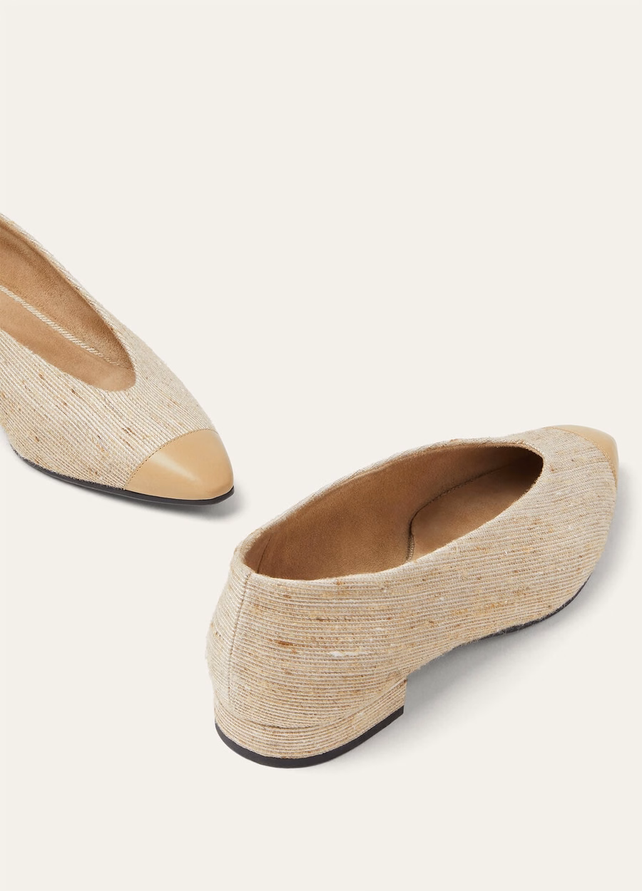 Rebecca Ballet Flat Silk Viscose In Brown