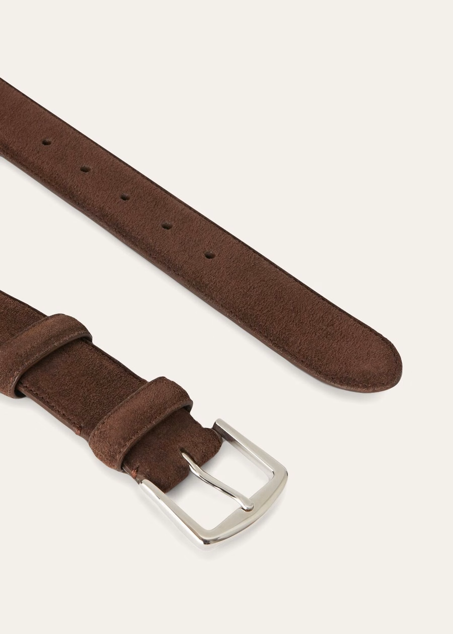 Alsavel Belt Suede Calf Split Chocolate