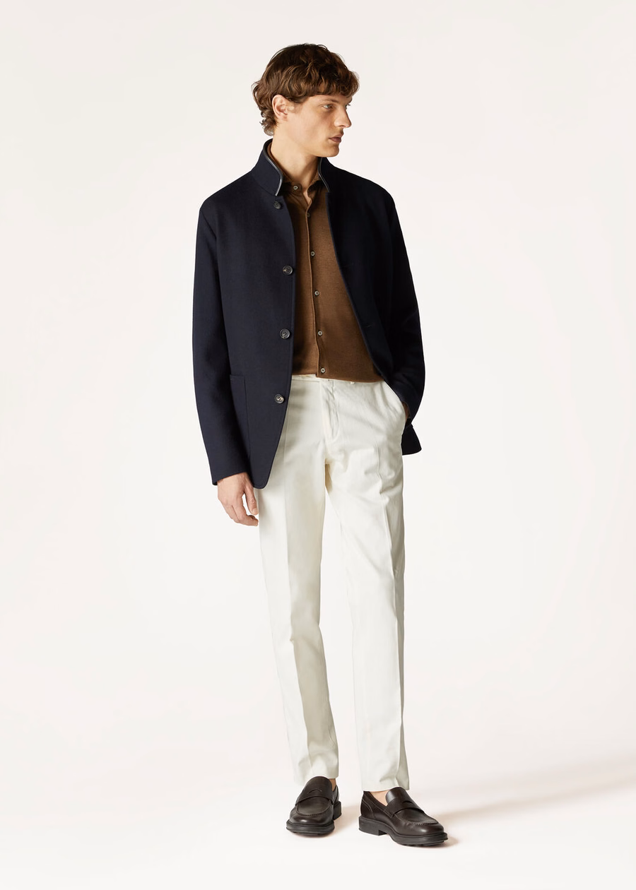 Spagna Cashmere Jacket Navy Blue