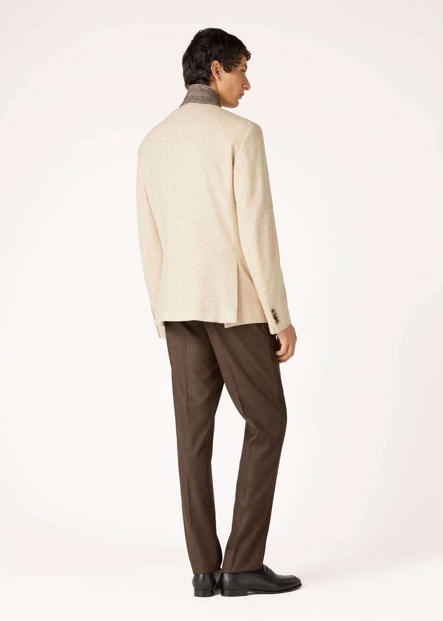 Torino Silk Cashmere Jacket Natural Sand