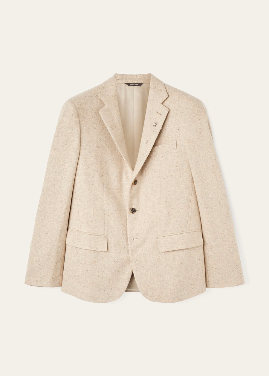 Torino Silk Cashmere Jacket Natural Sand