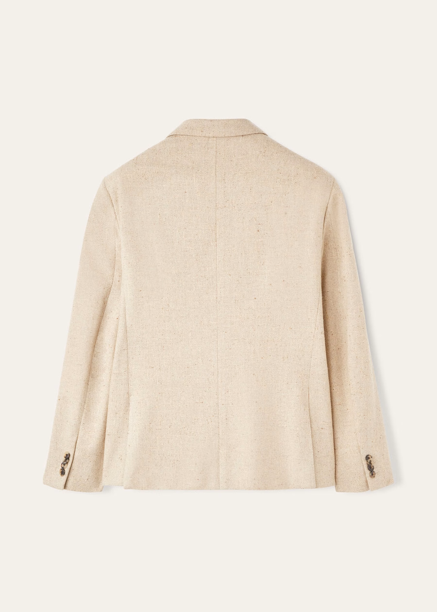 Torino Silk Cashmere Jacket Natural Sand