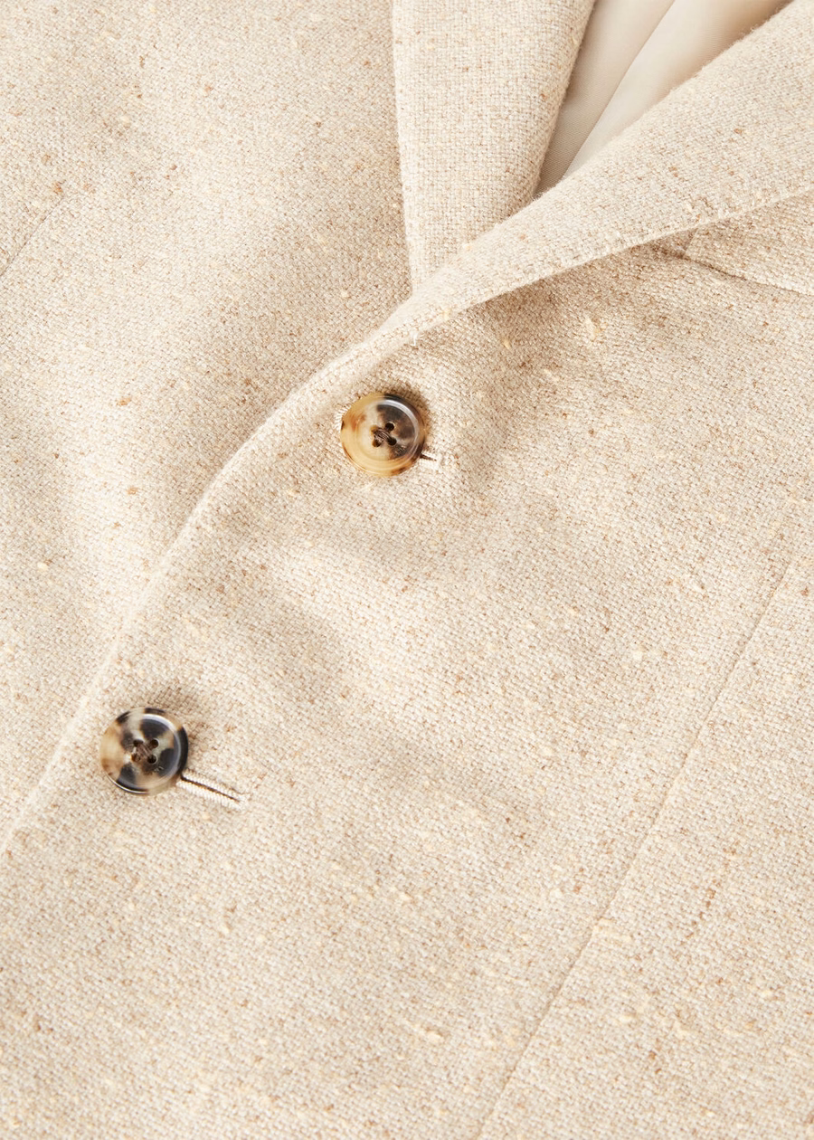 Torino Silk Cashmere Jacket Natural Sand