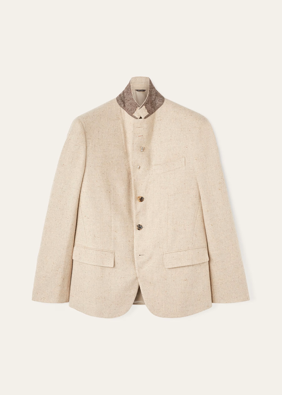 Torino Silk Cashmere Jacket Natural Sand