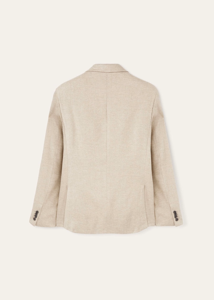 Torino Cashmere Jacket Sandy Pebble