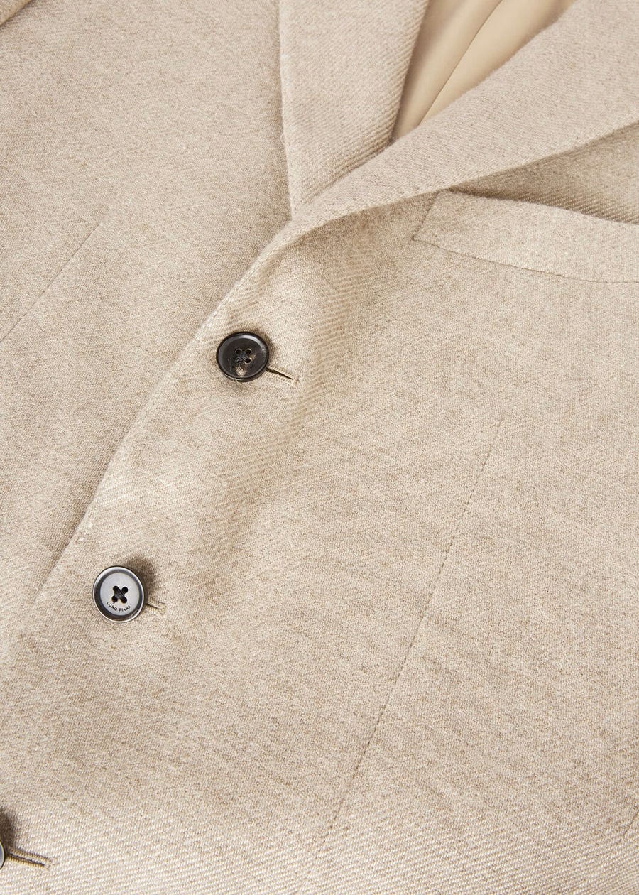 Torino Cashmere Jacket Sandy Pebble