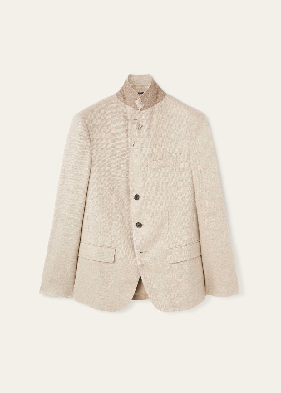 Torino Cashmere Jacket Sandy Pebble