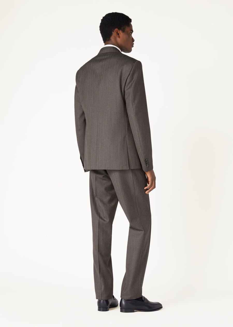 Milano Jacket Virgin Wool Brown Roof Tres