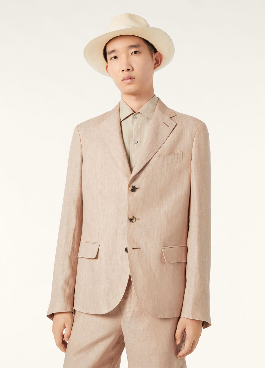 Torino Jacket In Beige Grain