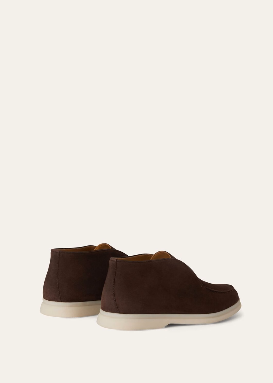 Open Walk ankle boots in chocolate suede