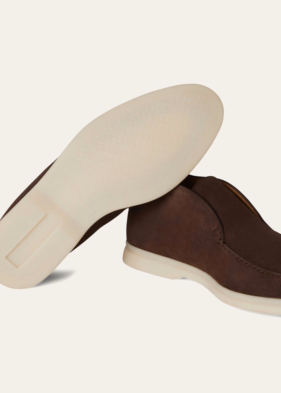 Open Walk ankle boots in chocolate suede