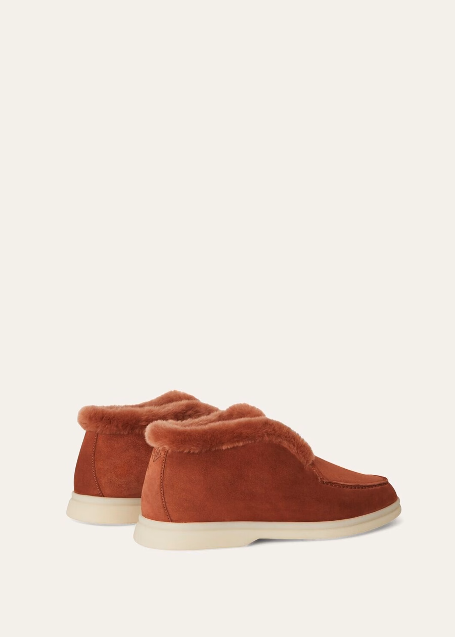 Rust suede Walk open-toe ankle boots