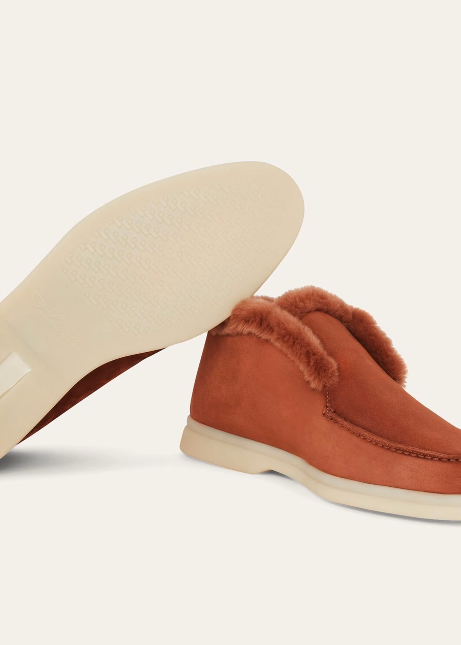 Rust suede Walk open-toe ankle boots