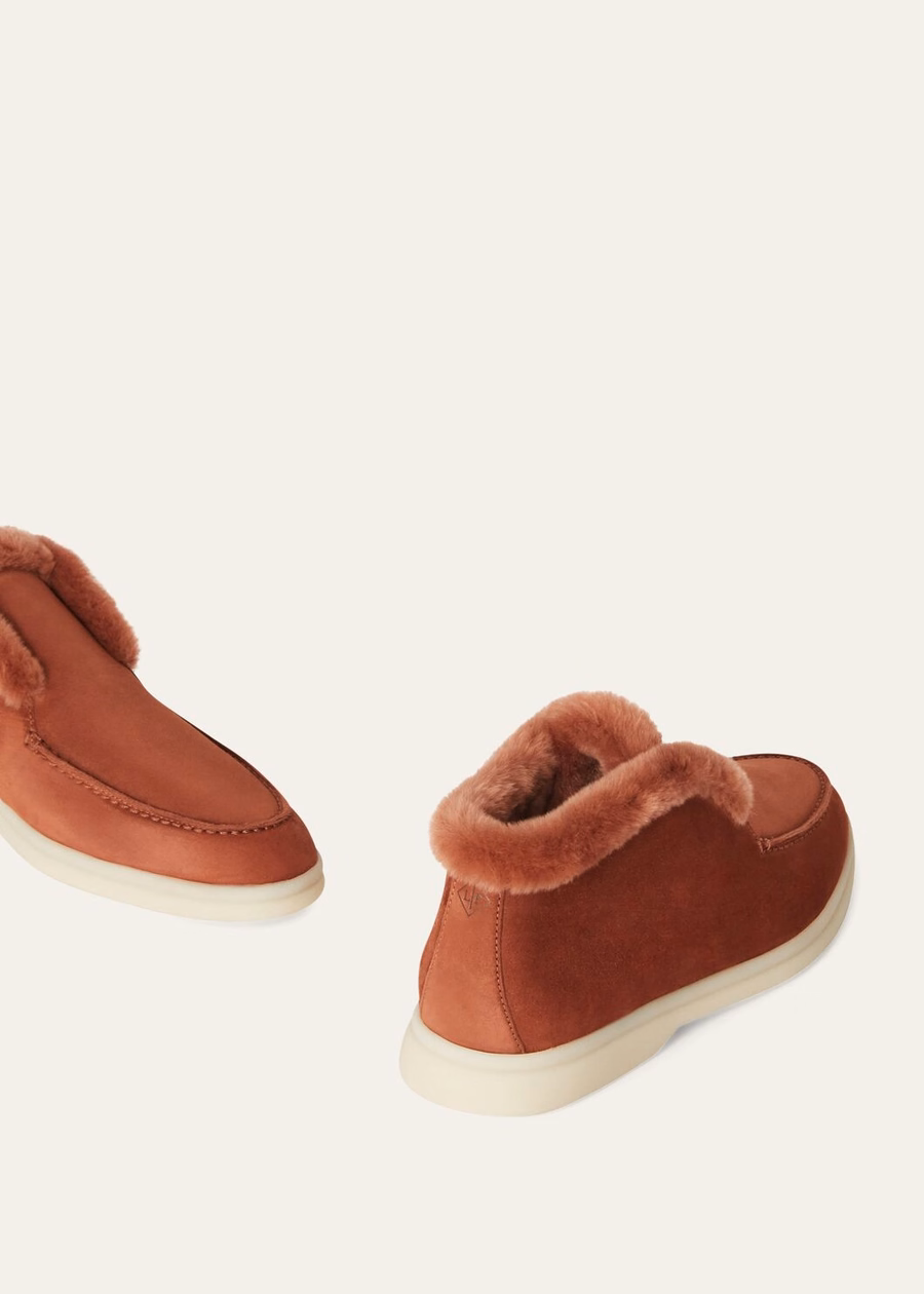 Rust suede Walk open-toe ankle boots