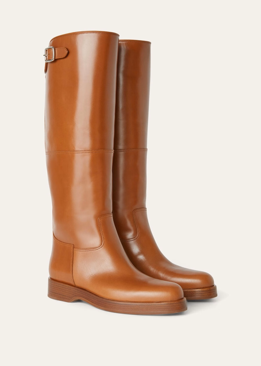 Lupo high boots in tanned calfskin