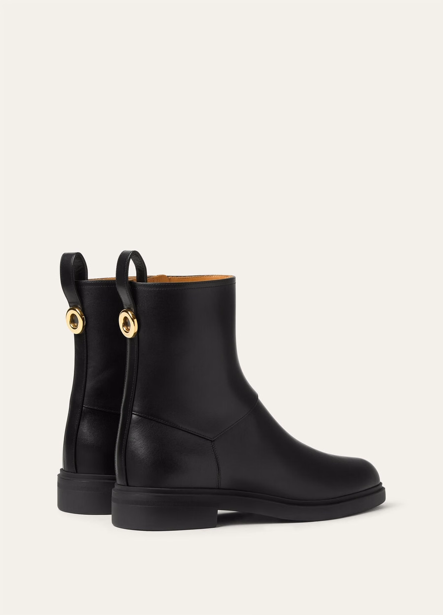 Kilda ankle boots in black calfskin