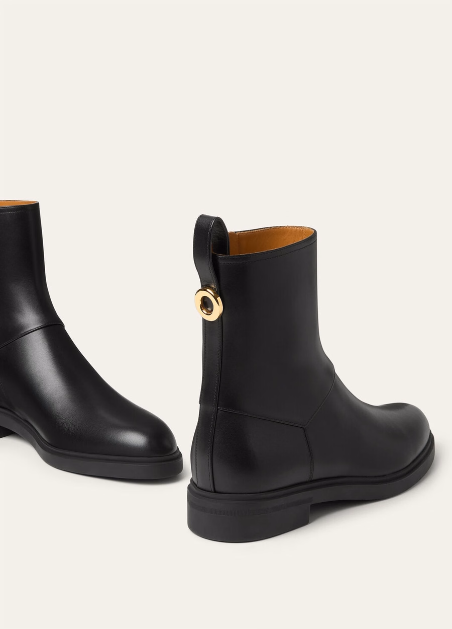 Kilda ankle boots in black calfskin