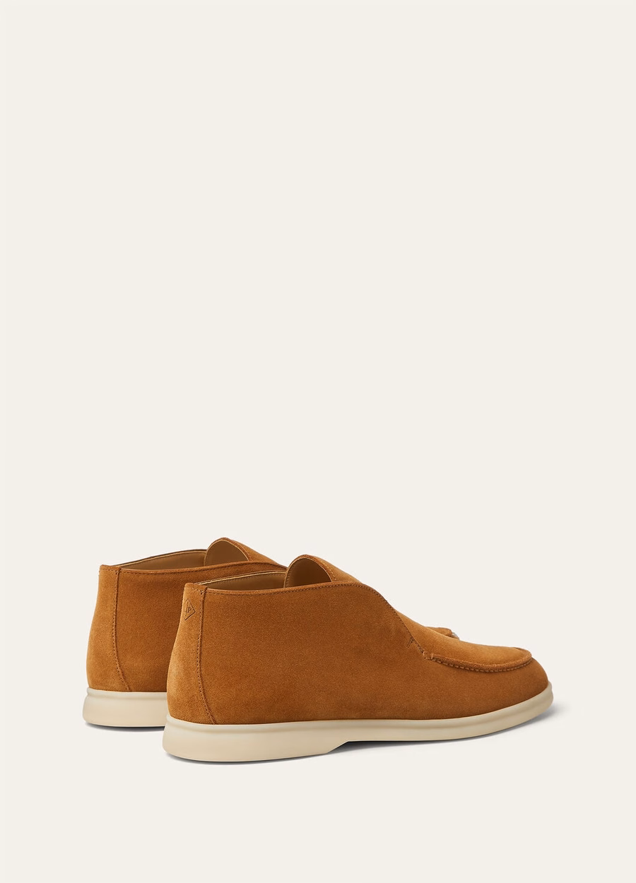 Open Walk suede ankle boots Cacao