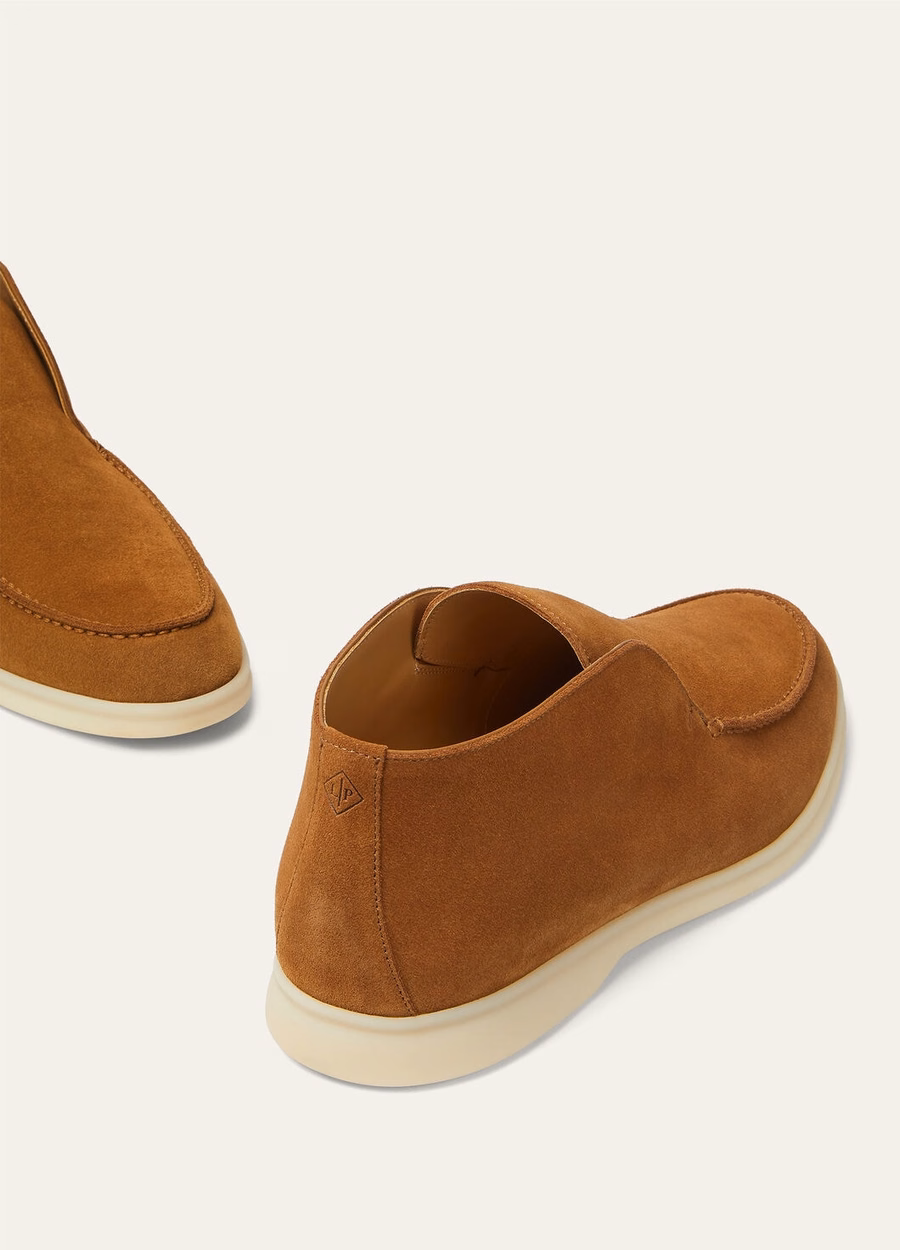 Open Walk suede ankle boots Cacao
