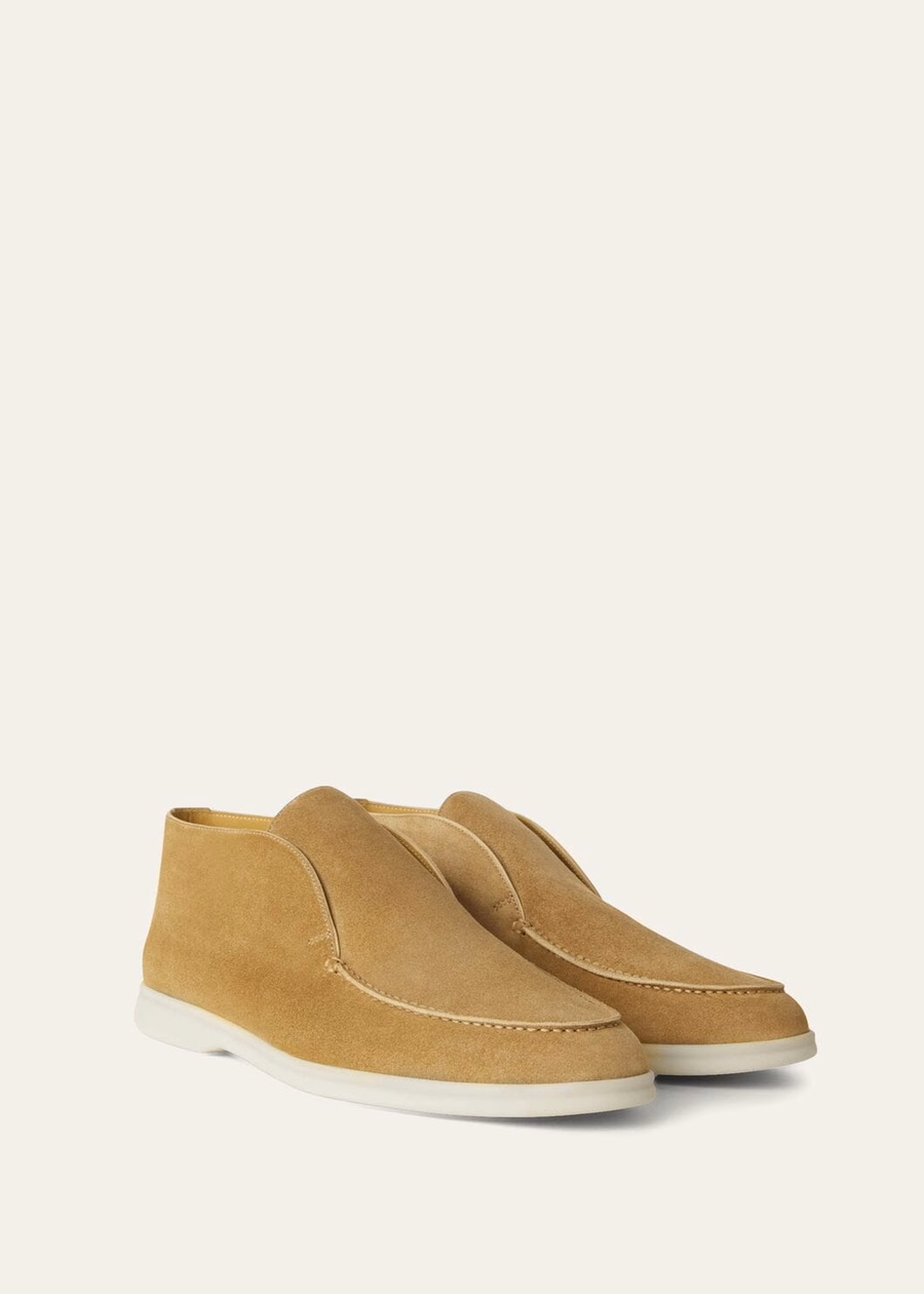 Open Walk suede ankle boots Light smoke
