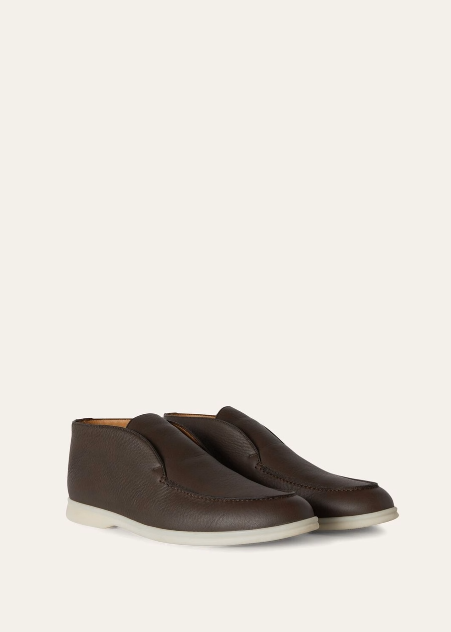 Open Walk boots in ultra-dark brown moose leather