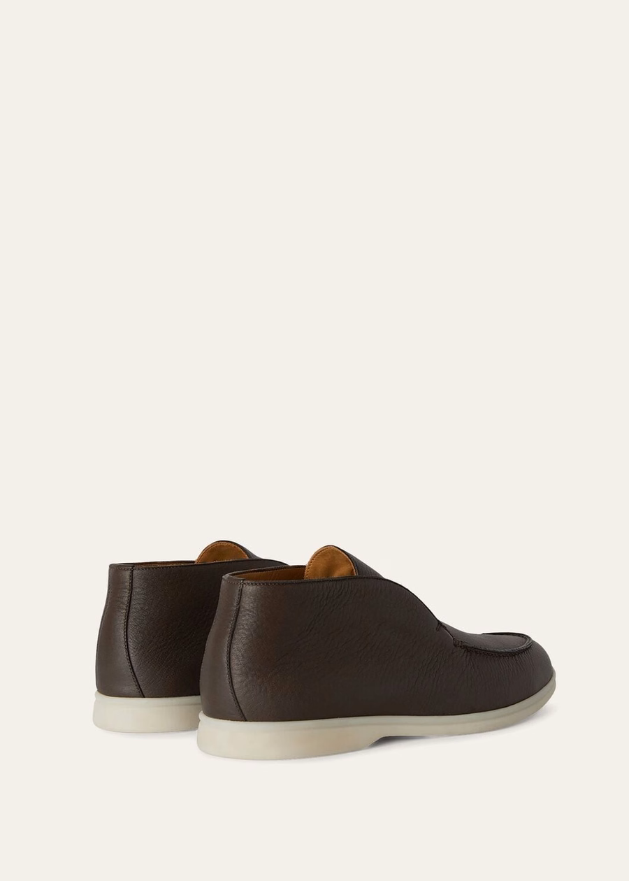 Open Walk boots in ultra-dark brown moose leather