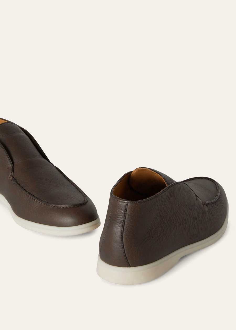 Open Walk boots in ultra-dark brown moose leather