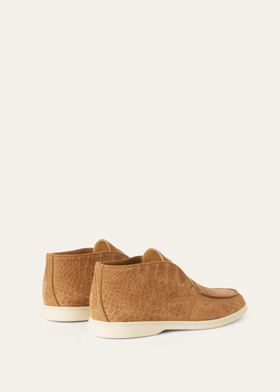 Open Walk boots in alligator leather Light Cuir