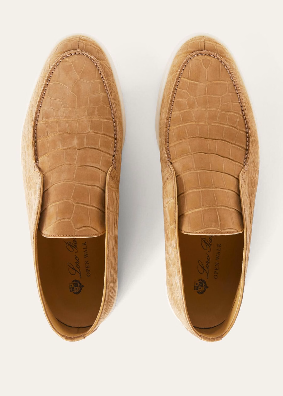 Open Walk boots in alligator leather Light Cuir