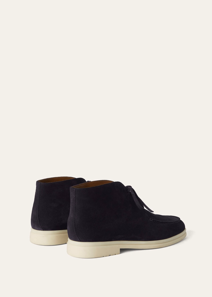 Walk and Walk ankle boots, suede, calf, navy blue
