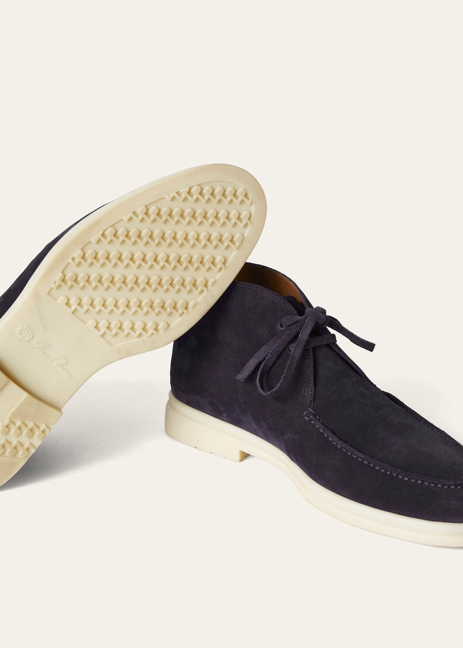 Walk and Walk ankle boots, suede, calf, navy blue