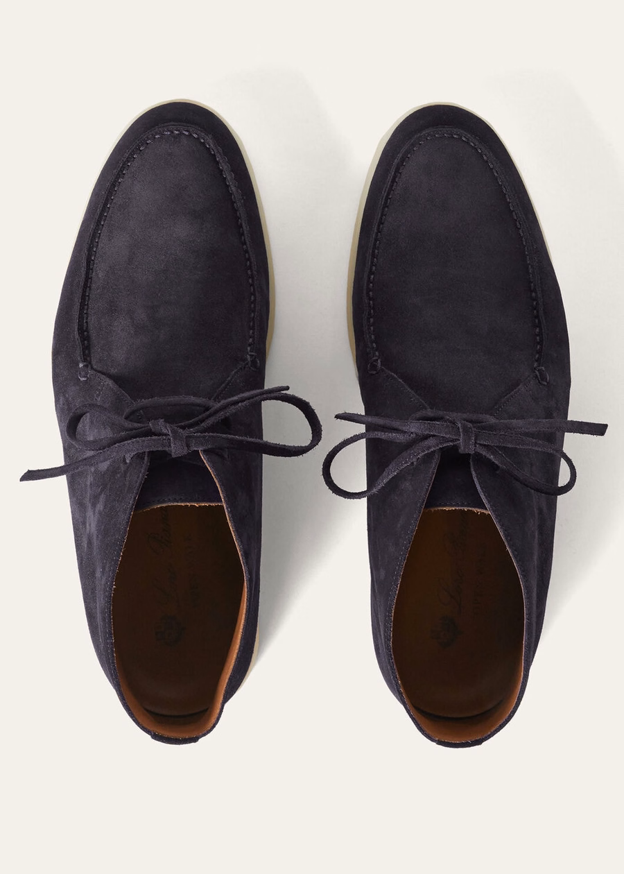 Walk and Walk ankle boots, suede, calf, navy blue