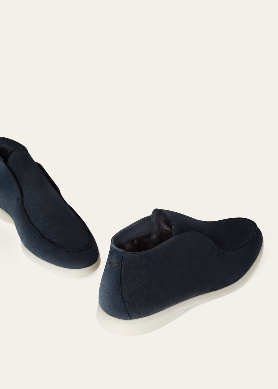 Open Walk suede ankle boots Moss Grey