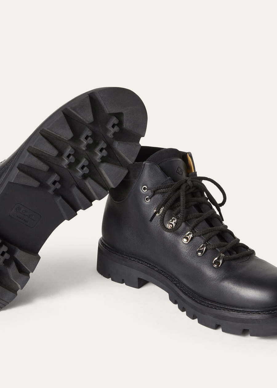 Beinn Walk black calfskin ankle boots