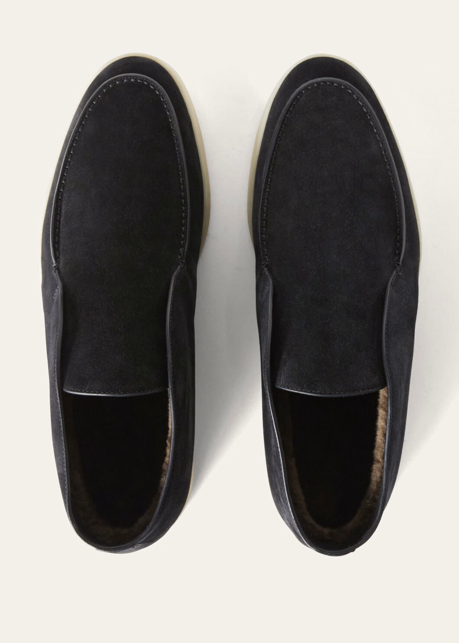 Open Walk Boot Suede Black
