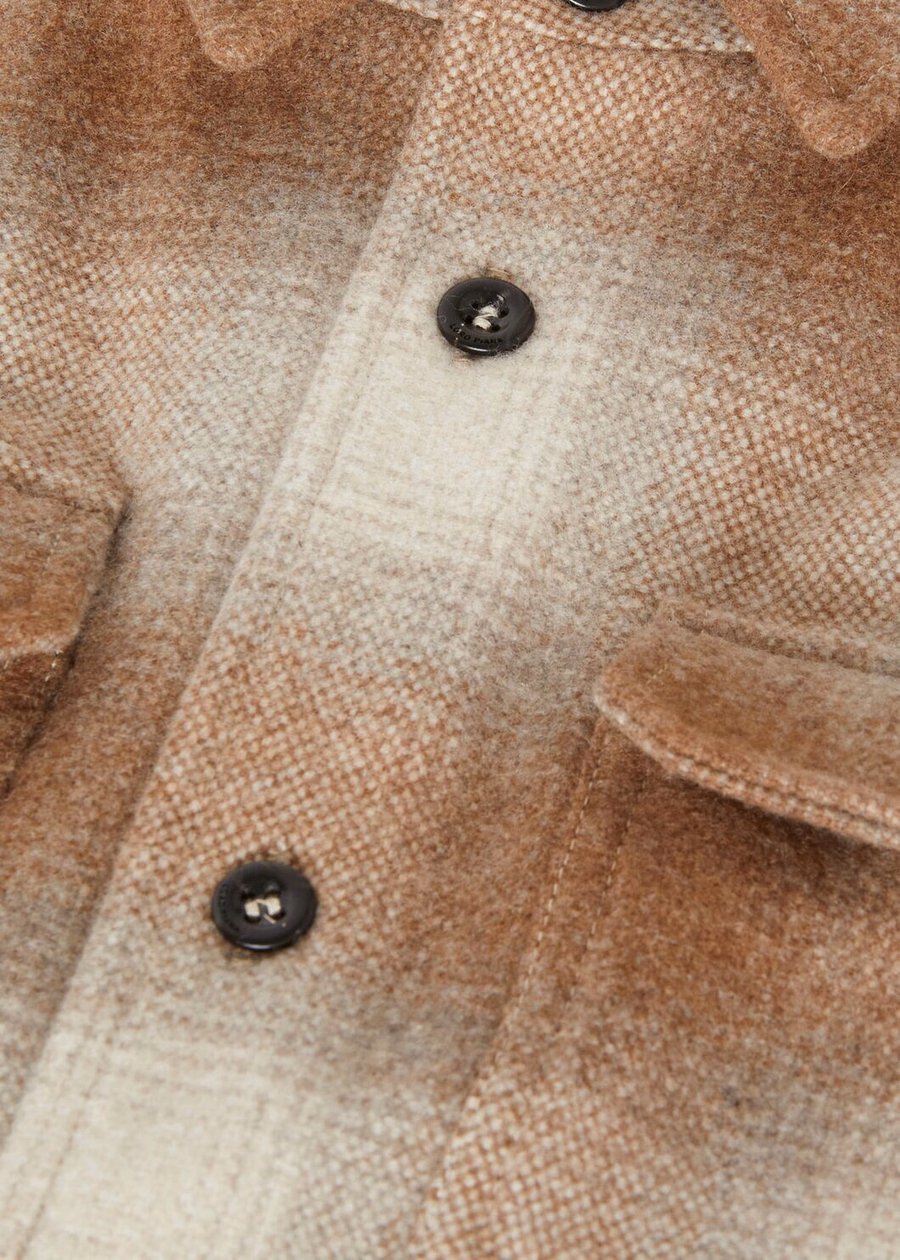 Jenna Kids Shirt Cashmere Virgin Wool Light Camel/Antique Paper