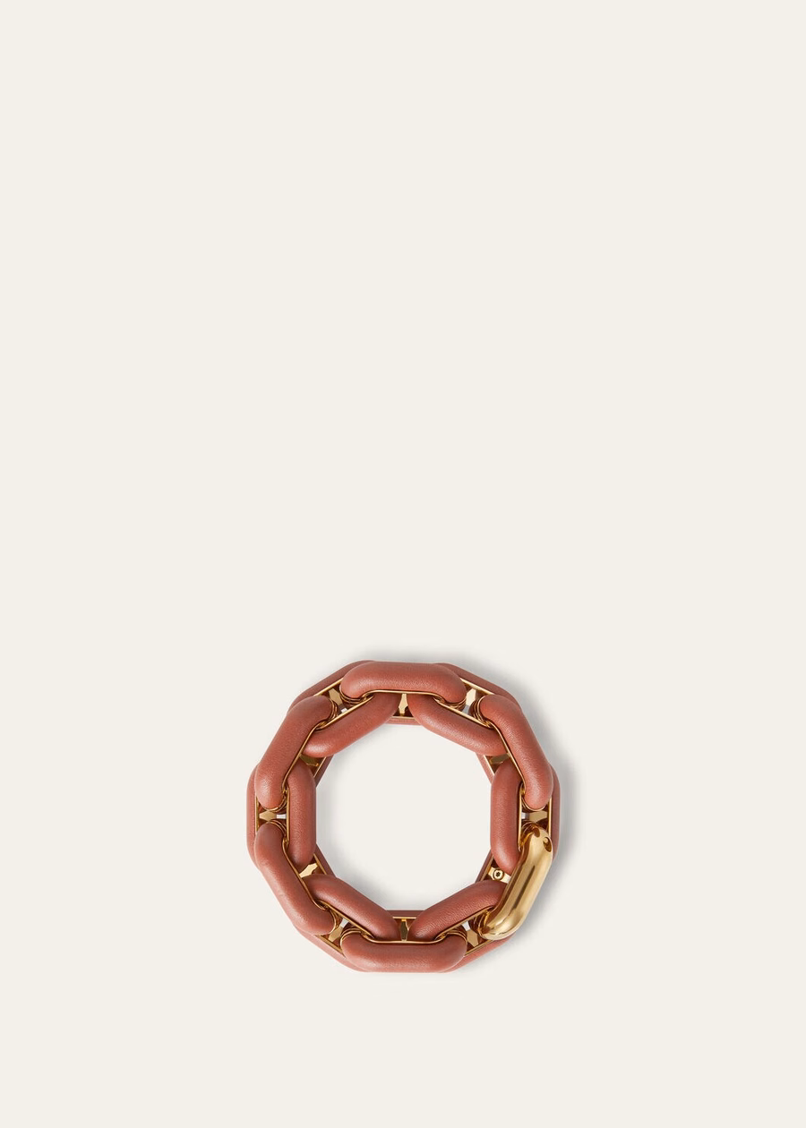 Deep Kummel brass duo chain bracelet/Sun Gold jewelry